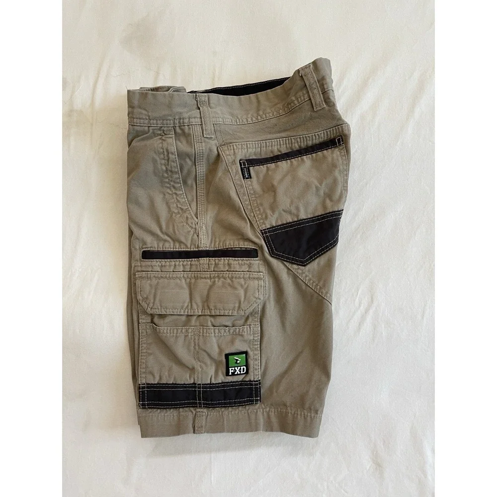 FXD WS-1 Men Khaki Tan Cargo Work Shorts Paratrooper Utility Size 32